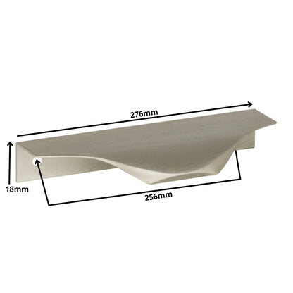 Edge Grip Rundprofil-Griff 256mm (276mm Gesamtlänge) - Gebürsteter Edelstahl – Furnica