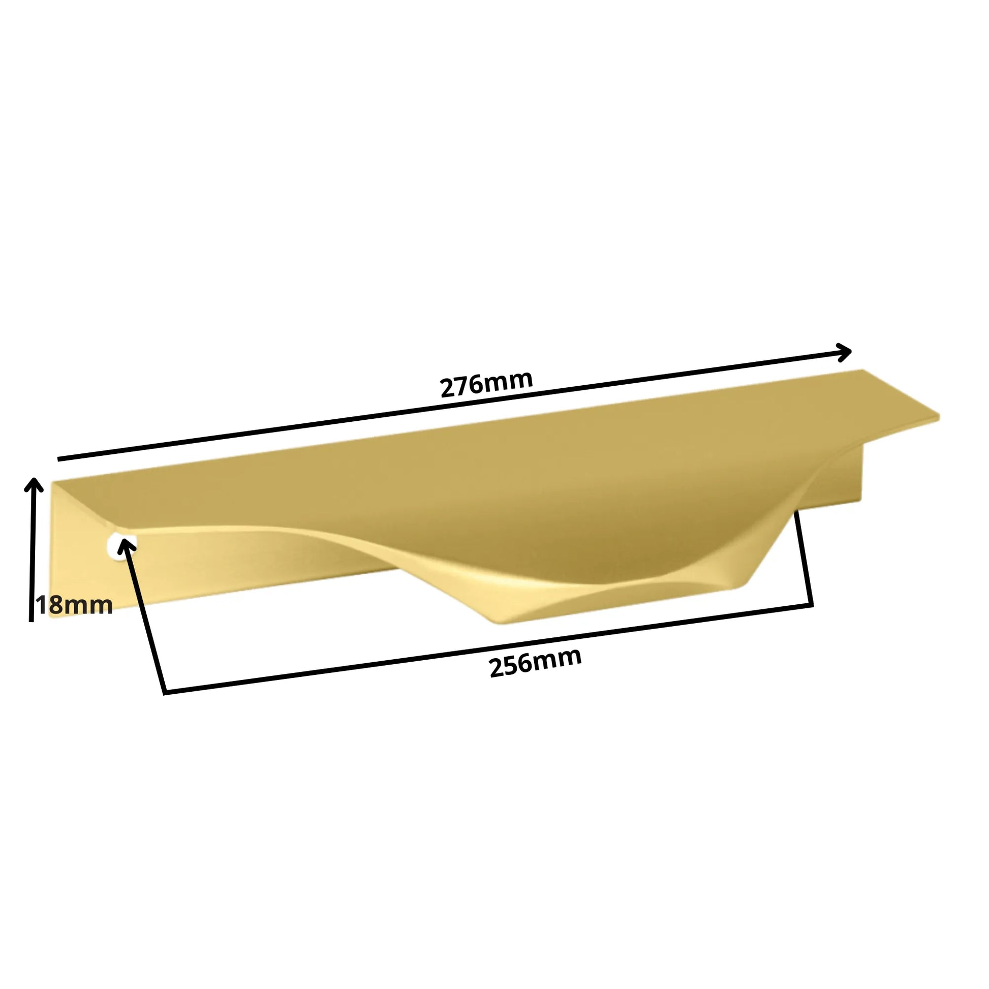 Edge Grip Rundprofil-Griff 256mm (276mm Gesamtlänge) - Gold – Furnica