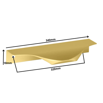 Edge Grip Rundprofil-Griff 320mm (340mm Gesamtlänge) - Gold – Furnica