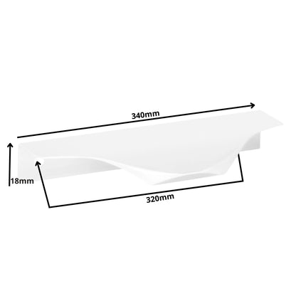Edge Grip Rundprofil-Griff 320mm (340mm Gesamtlänge) - Weiß – Furnica