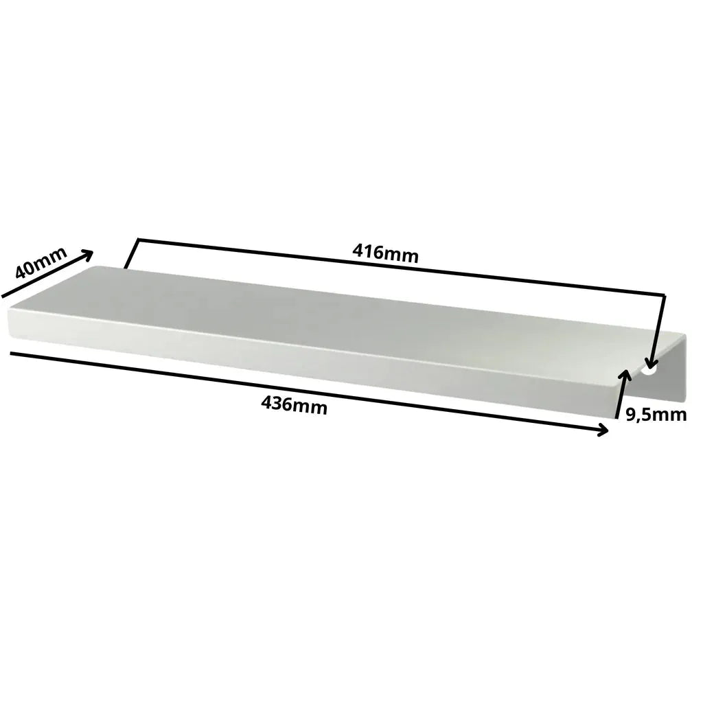 Edge Grip Rundprofil-Griff 416mm (436mm Gesamtlänge) - Aluminium – Furnica