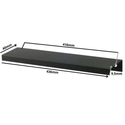 Edge Grip Rundprofil-Griff 416mm (436mm Gesamtlänge) - Schwarz Matt – Furnica