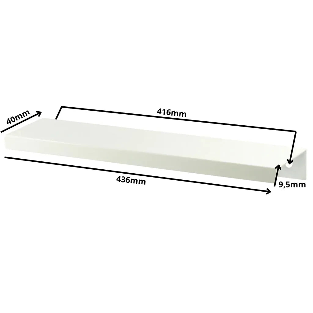 Edge Grip Rundprofil-Griff 416mm (436mm Gesamtlänge) - Weiß – Furnica