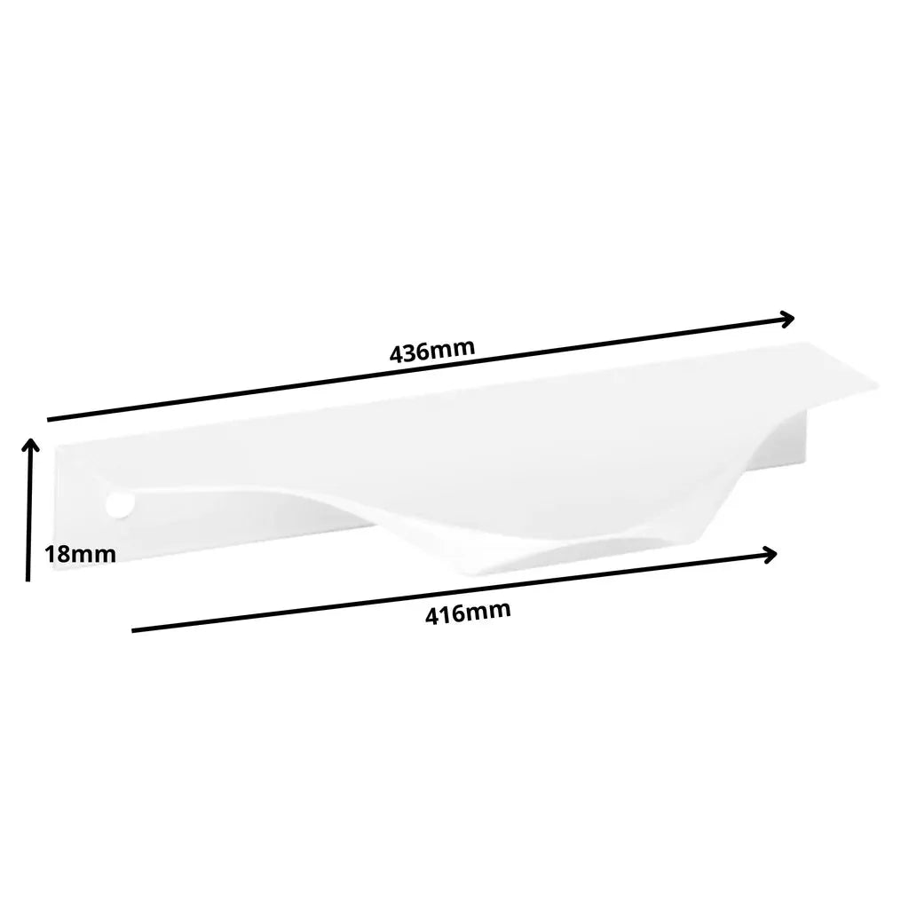 Edge Grip Rundprofil-Griff 416mm (436mm Gesamtlänge) - Weiß – Furnica
