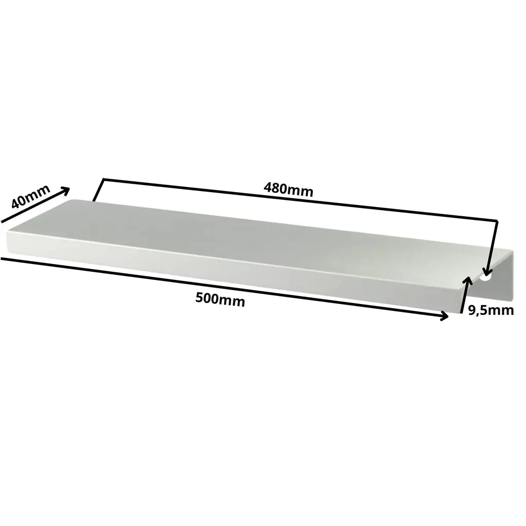 Edge Grip Rundprofil-Griff 480mm (500mm Gesamtlänge) - Aluminium – Furnica
