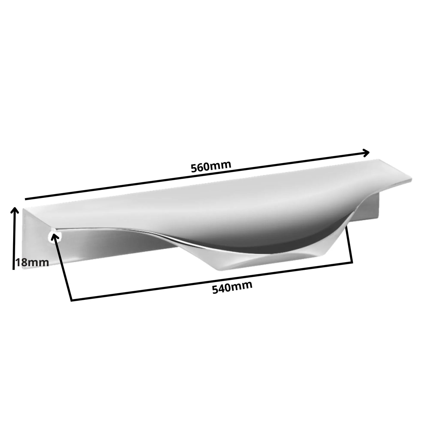 Edge Grip Rundprofil-Griff 540mm (560mm Gesamtlänge) - Elektropoler – Furnica