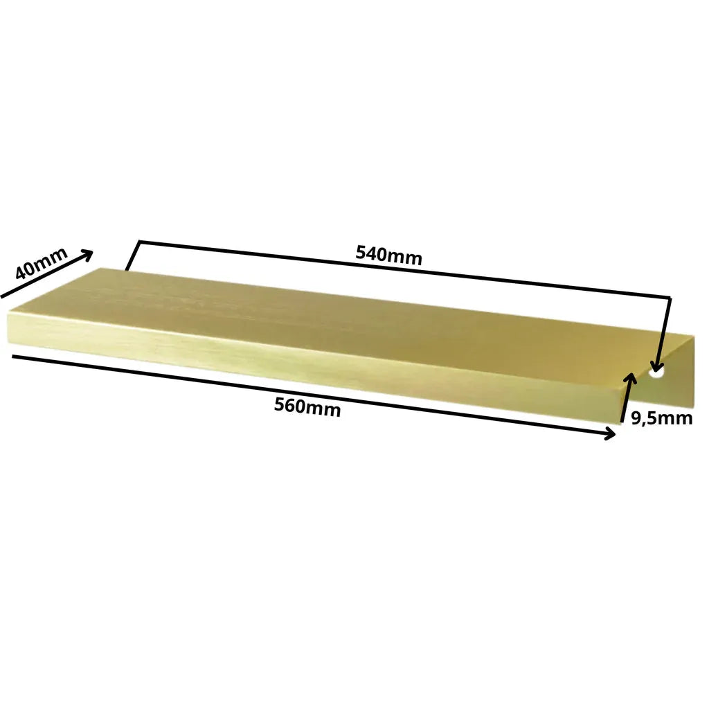 Edge Grip Rundprofil-Griff 540mm (560mm Gesamtlänge) -  Gold – Furnica