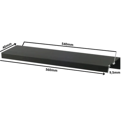 Edge Grip Rundprofil-Griff 540mm (560mm Gesamtlänge) -  Schwarz Matt – Furnica