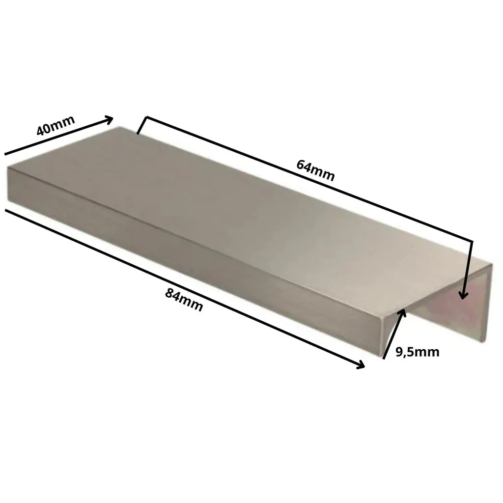 Edge Grip Rundprofil-Griff 64mm (84mm Gesamtlänge) - Gebürsteter Edelstahl – Furnica
