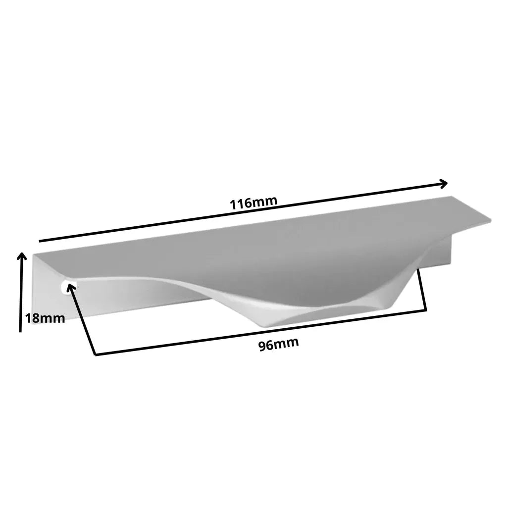 Edge Grip Rundprofil-Griff 96mm (116mm Gesamtlänge) - Aluminium – Furnica