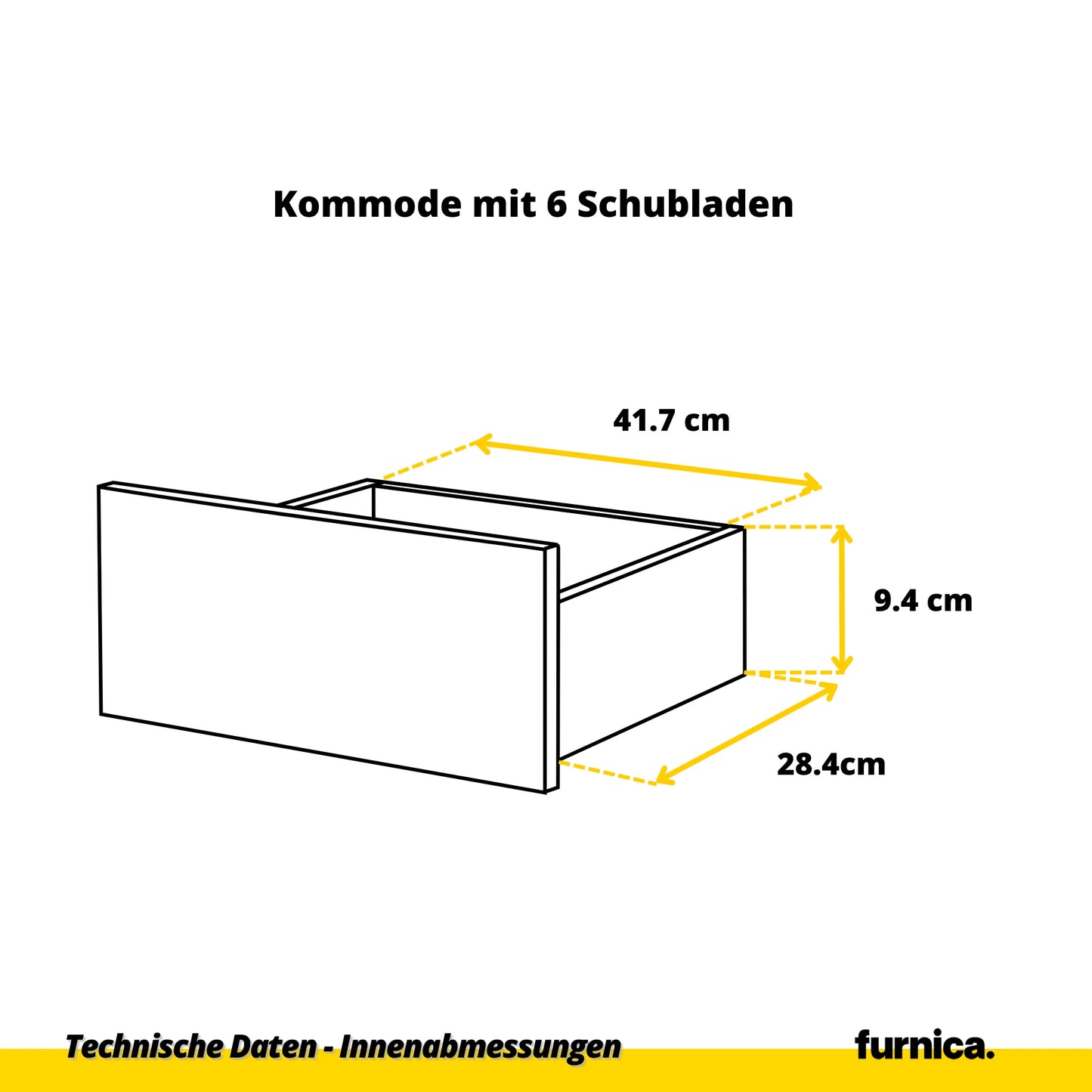 GABRIEL - Kommode / Sideboard mit 10 Schubladen (6+4) - Anthrazit / Weiß Gloss H92/70cm B160cm T33cm – Furnica
