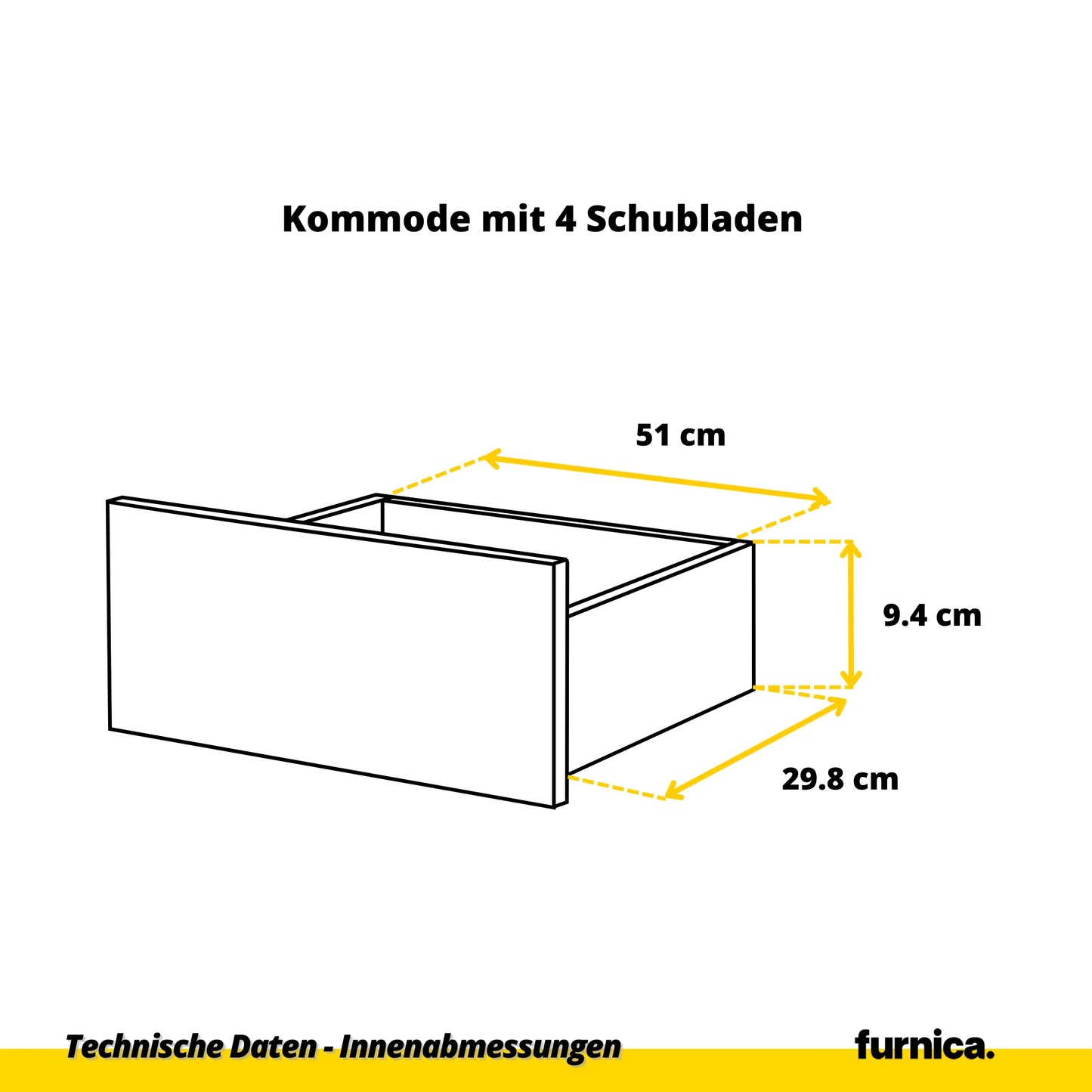 GABRIEL - Kommode / Sideboard mit 10 Schubladen (6+4) - Wotan Eiche H92/70cm B160cm T33cm – Furnica