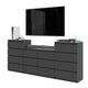 GABRIEL - Kommode / Sideboard mit 14 Schubladen (4+6+4) -  Anthrazit Grau H92/70cm B220cm T33cm – Furnica