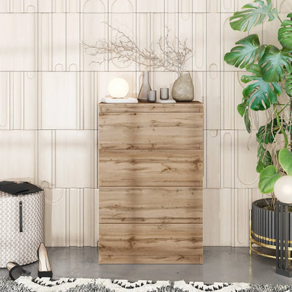 GABRIEL - Kommode / Sideboard mit 4 Schubladen - Wotan Eiche H92cm B60cm T33cm – Furnica