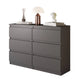 GABRIEL - Kommode / Sideboard mit 6 Schubladen - Anthrazit Grau H71cm B100cm T33cm – Furnica