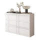 GABRIEL - Kommode / Sideboard mit 6 Schubladen - Weiß Matt H71cm B100cm T33cm – Furnica