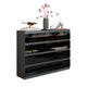 GABRIEL - Kommode / Sideboard mit 8 Schubladen - Anthrazit / Schwarz Gloss H92cm B120cm T33cm – Furnica