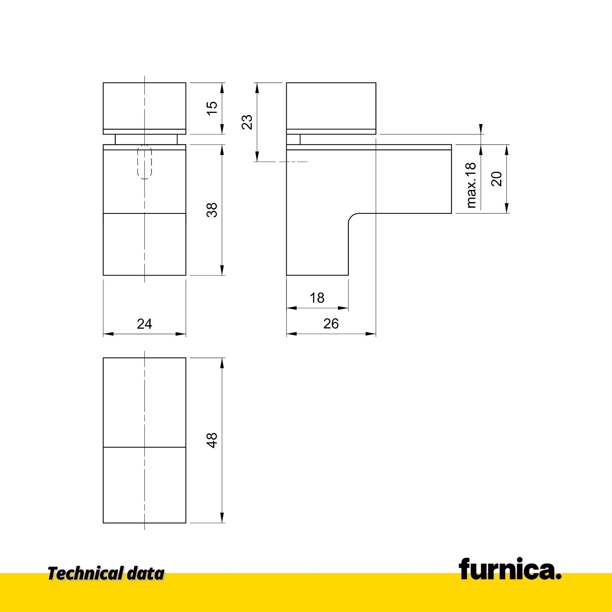 Glas- und Tellerhalter L-Form I - Satin – Furnica