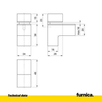 Glas- und Tellerhalter L-Form I - Satin – Furnica