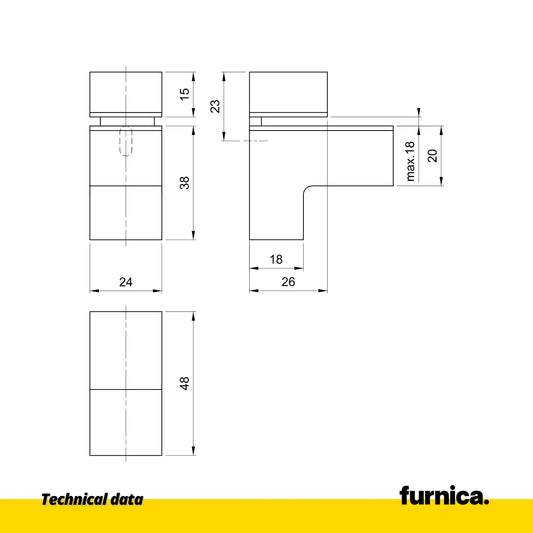 Glas- und Tellerhalter L-Form I - Satin – Furnica