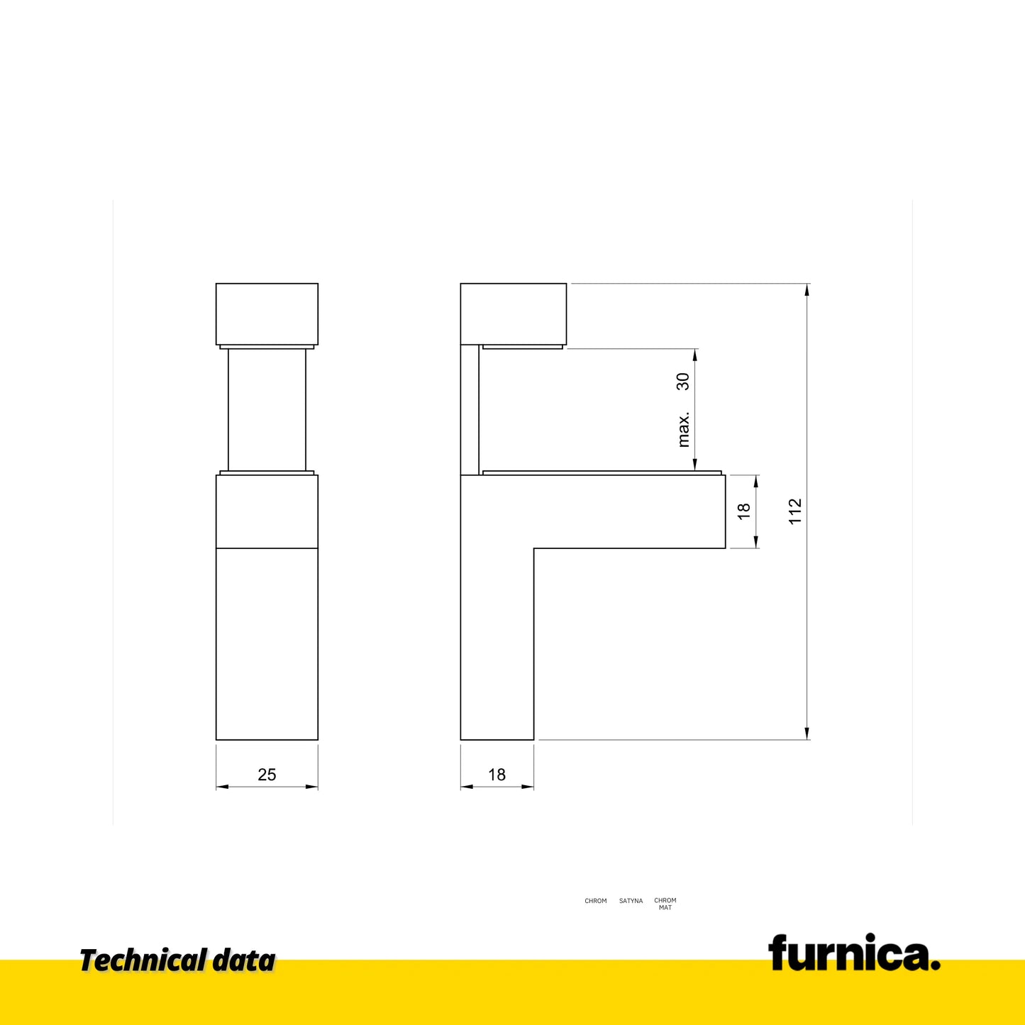 Glas- und Tellerhalter L-Form III - Satin – Furnica