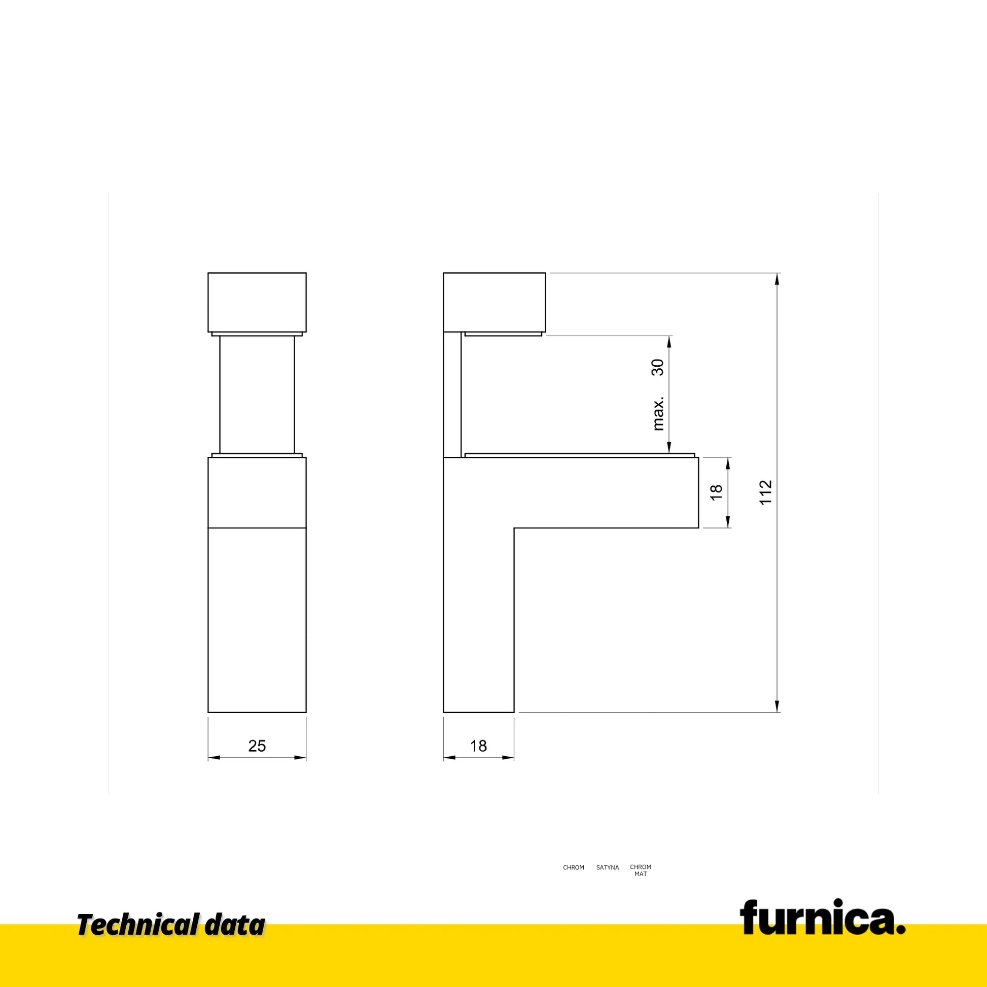 Glas- und Tellerhalter L-Form III - Satin – Furnica