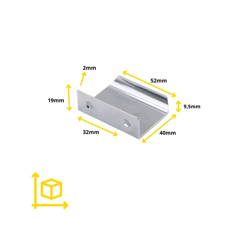 Griffleiste Kantengriff 32mm (52mm Gesamtlänge) - Elektropoler – Furnica