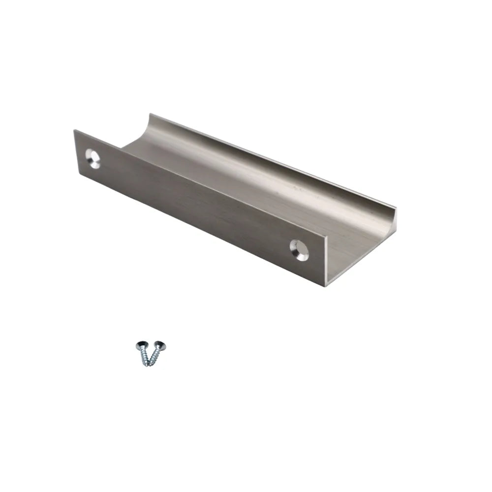 Griffleiste Kantengriff 96mm (116mm Gesamtlänge) - Gebürsteter Edelstahl – Furnica