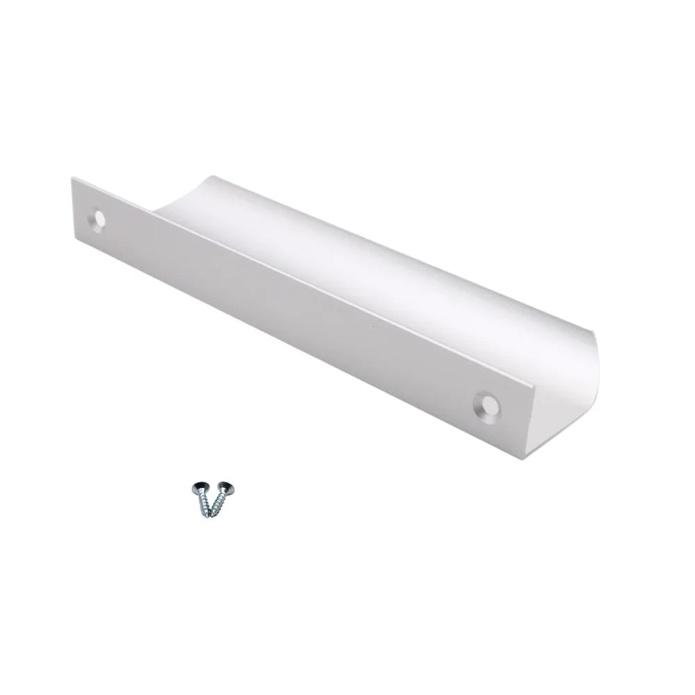 Griffleiste Kantengriff Rund 128mm (148mm Gesamtlänge) - Aluminium – Furnica