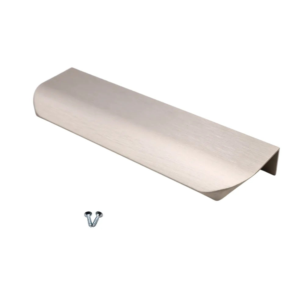 Griffleiste Kantengriff Rund 128mm (148mm Gesamtlänge) - Gebürsteter Stahl – Furnica