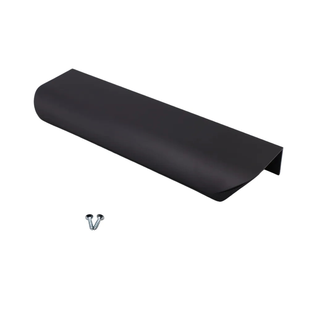 Griffleiste Kantengriff Rund 128mm (148mm Gesamtlänge) - Schwarz Matt – Furnica