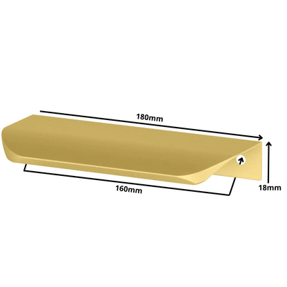 Griffleiste Kantengriff Rund 160mm (180mm Gesamtlänge) - Gold – Furnica