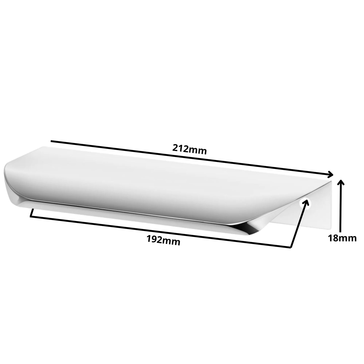 Griffleiste Kantengriff Rund 192mm (212mm Gesamtlänge) - Elektropoler – Furnica