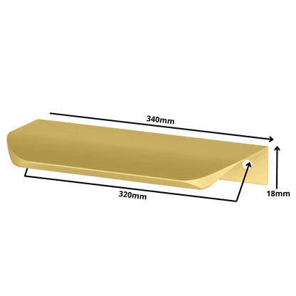 Griffleiste Kantengriff Rund 320mm (340mm Gesamtlänge) - Gold – Furnica