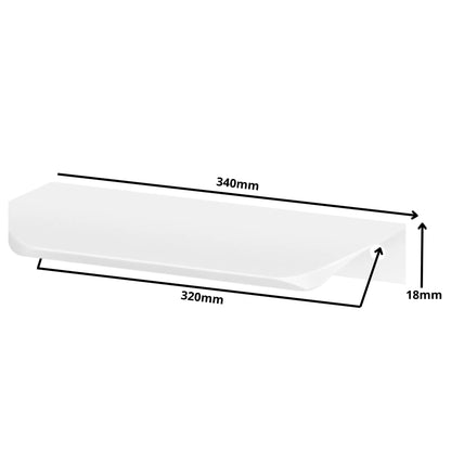 Griffleiste Kantengriff Rund 320mm (340mm Gesamtlänge) - Weiß – Furnica
