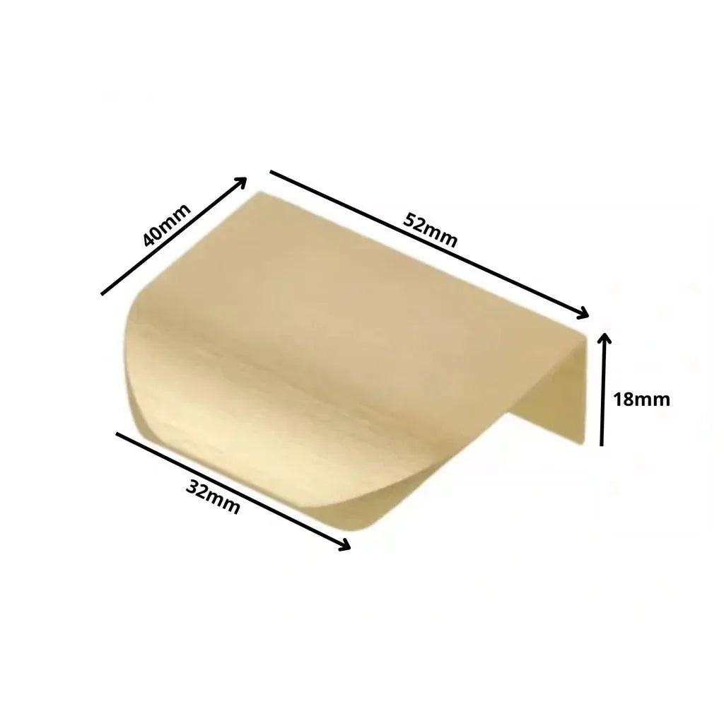 Griffleiste Kantengriff Rund 32mm (52mm Gesamtlänge) - Gold – Furnica