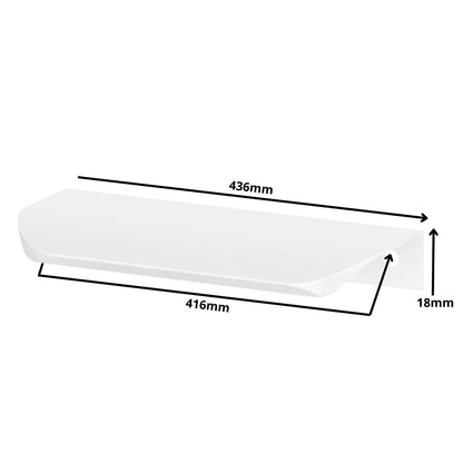 Griffleiste Kantengriff Rund 416mm (436mm Gesamtlänge) - Weiß – Furnica