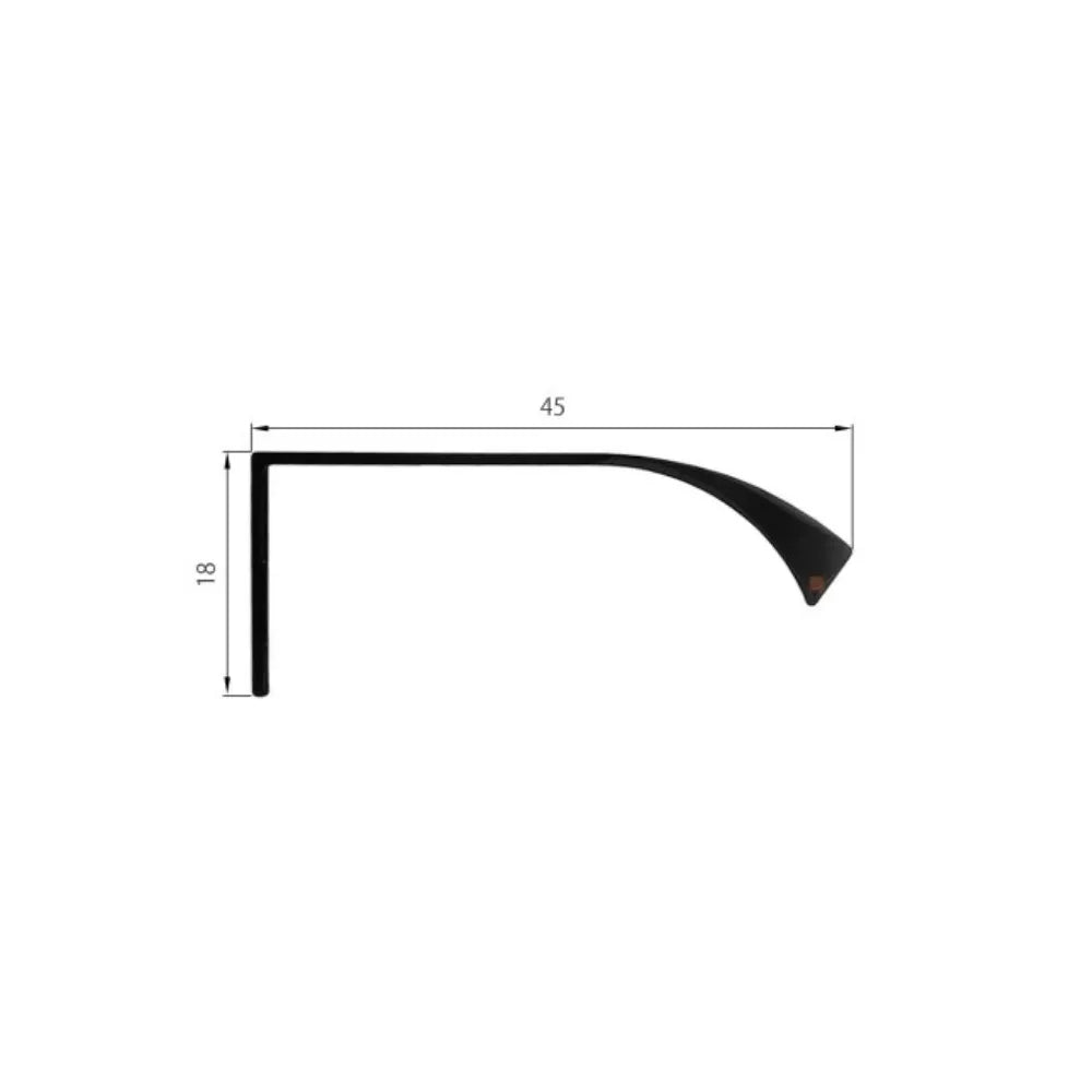 Griffleiste Kantengriff UFO 128mm (148mm Gesamtlänge) - Aluminium – Furnica