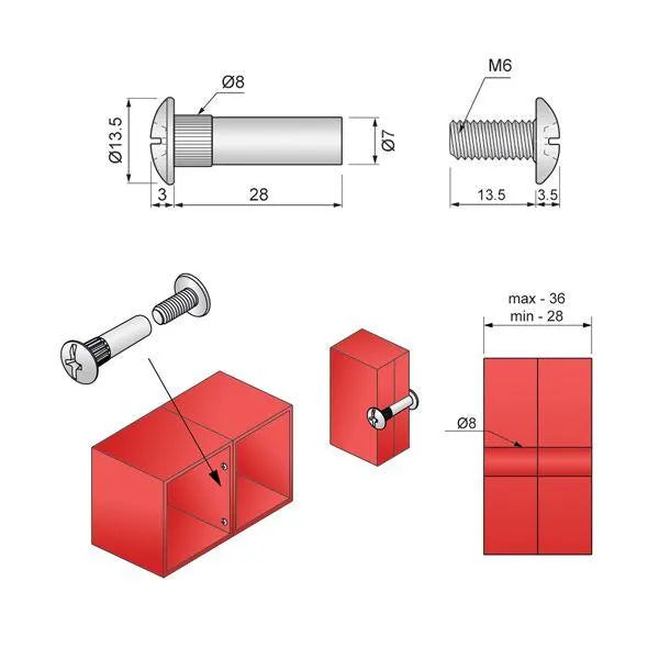 Hülsenschrauben Ø8 – Furnica