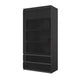 JOELLE - Kleiderschrank mit 2 Türen und 2 Schubladen -  Anthrazit / Schwarz Gloss H180cm B90cm T50cm – Furnica
