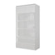JOELLE - Kleiderschrank mit 2 Türen und 2 Schubladen -  Weiß Matt / Weißglanz H180cm B90cm T50cm – Furnica