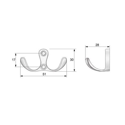 Kleiderhaken - Aluminium WP01 – Furnica