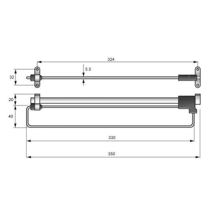 Kleiderstange Ausziehbar - 350mm – Furnica