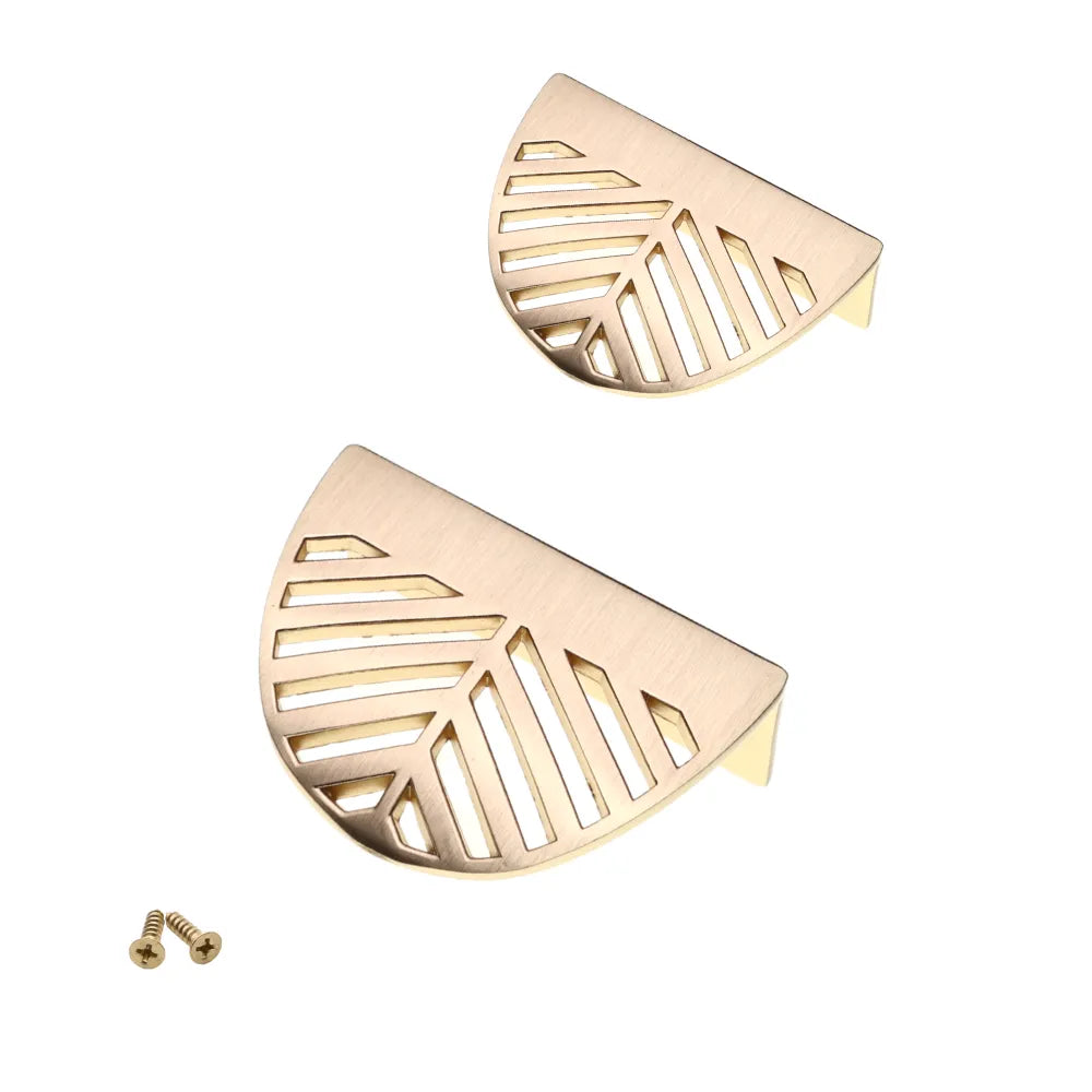 LEAF Edge Pull Möbelgriff 32mm (60mm Gesamtlänge) - Messing Gold – Furnica