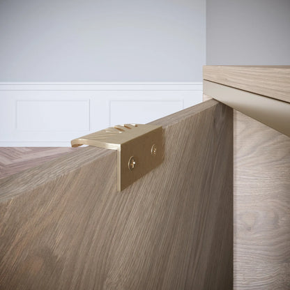 LEAF Edge Pull Möbelgriff 32mm (60mm Gesamtlänge) - Messing Gold – Furnica