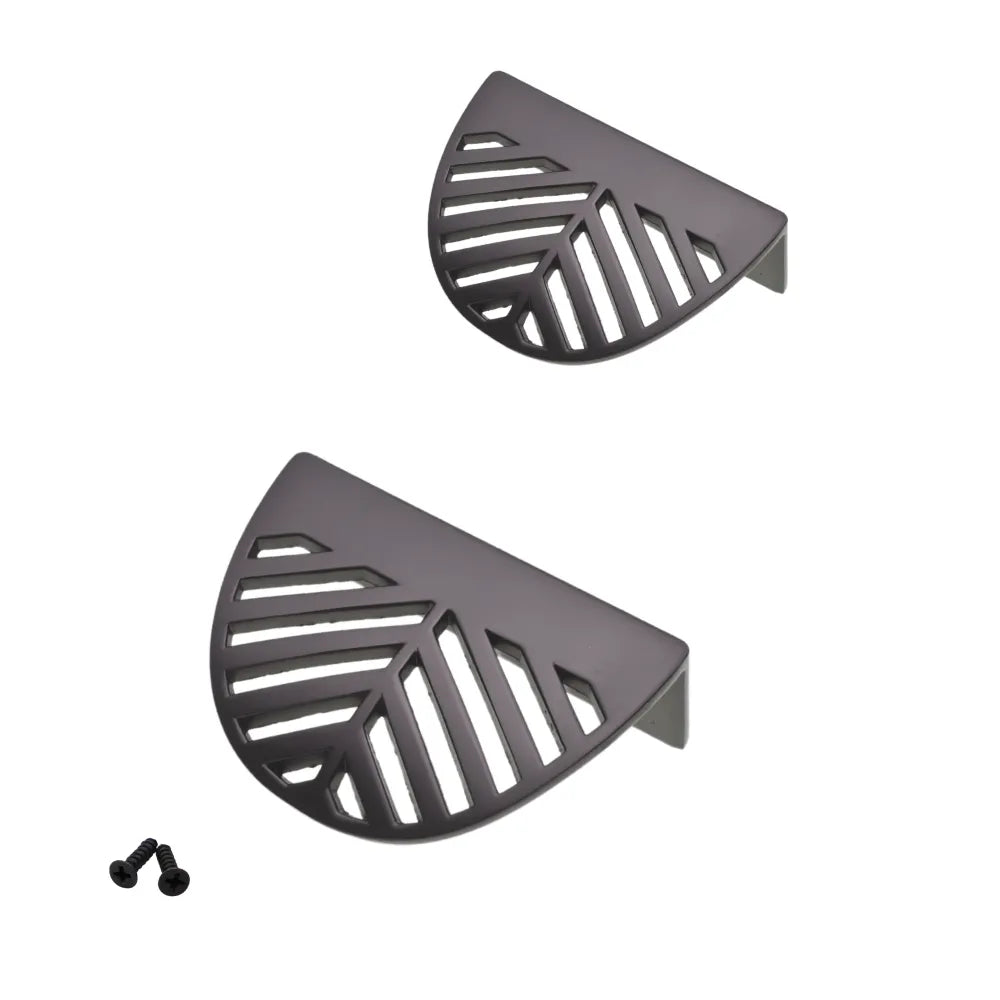 LEAF Edge Pull Möbelgriff 32mm (60mm Gesamtlänge) - Perlmutt Silber – Furnica