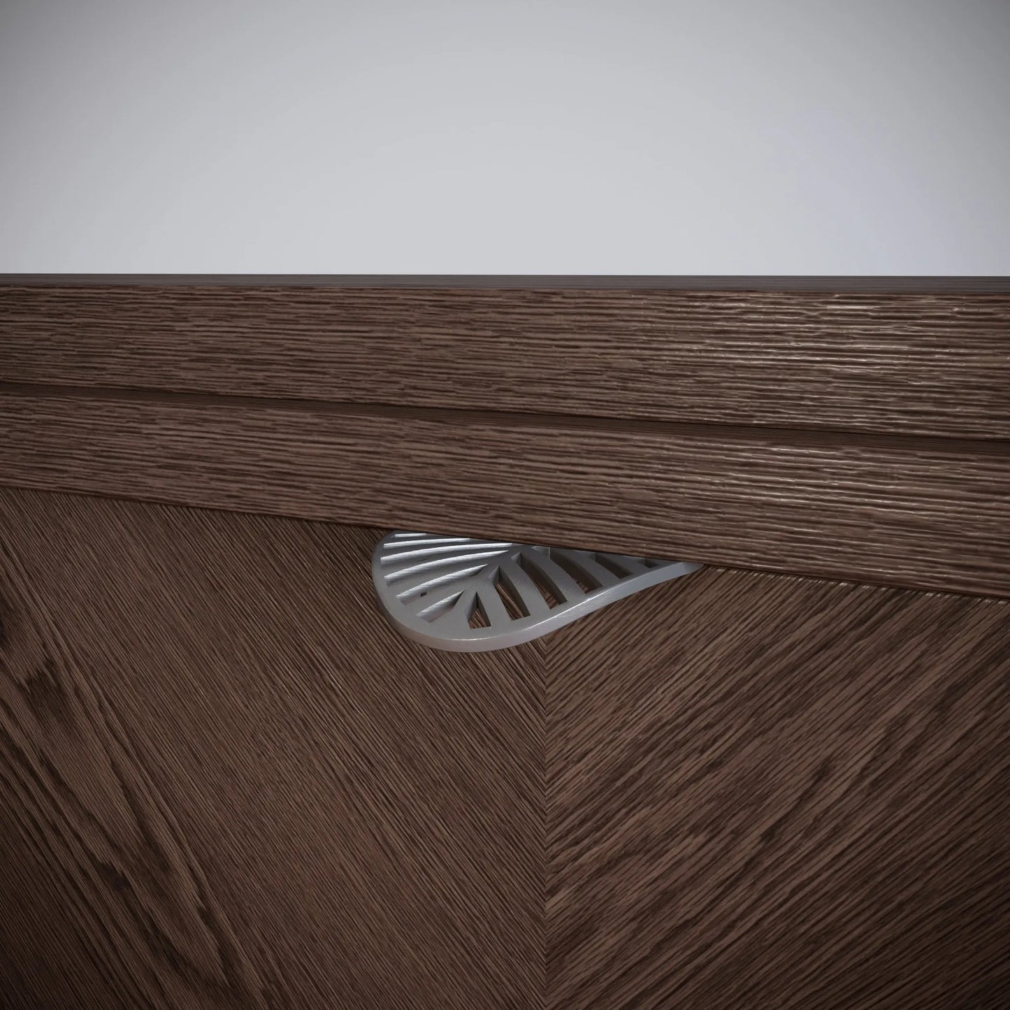 LEAF Edge Pull Möbelgriff 32mm (60mm Gesamtlänge) - Perlmutt Silber – Furnica