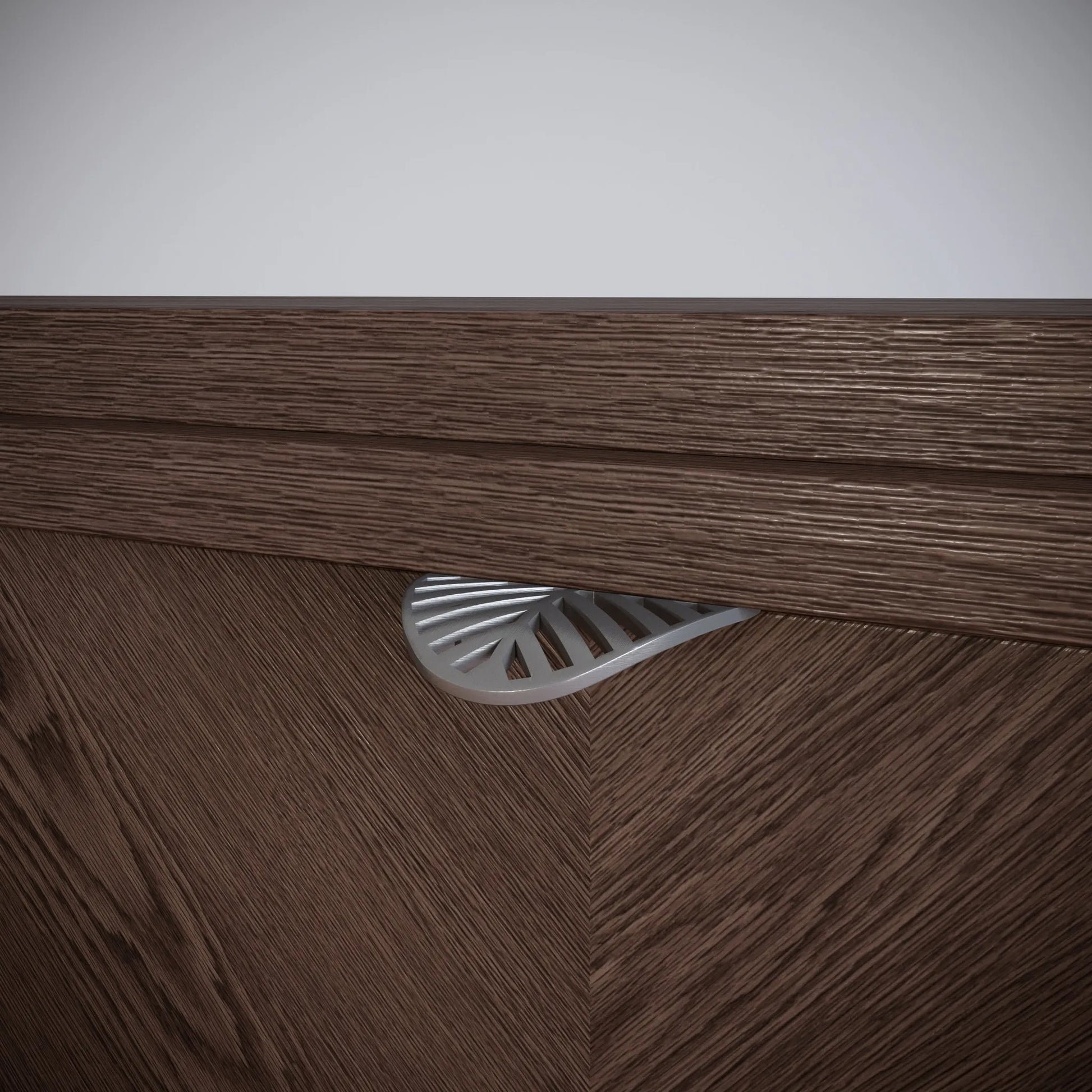 LEAF Edge Pull Möbelgriff 32mm (60mm Gesamtlänge) - Perlmutt Silber – Furnica