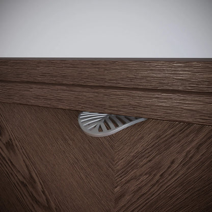 LEAF Edge Pull Möbelgriff 32mm (60mm Gesamtlänge) - Perlmutt Silber – Furnica