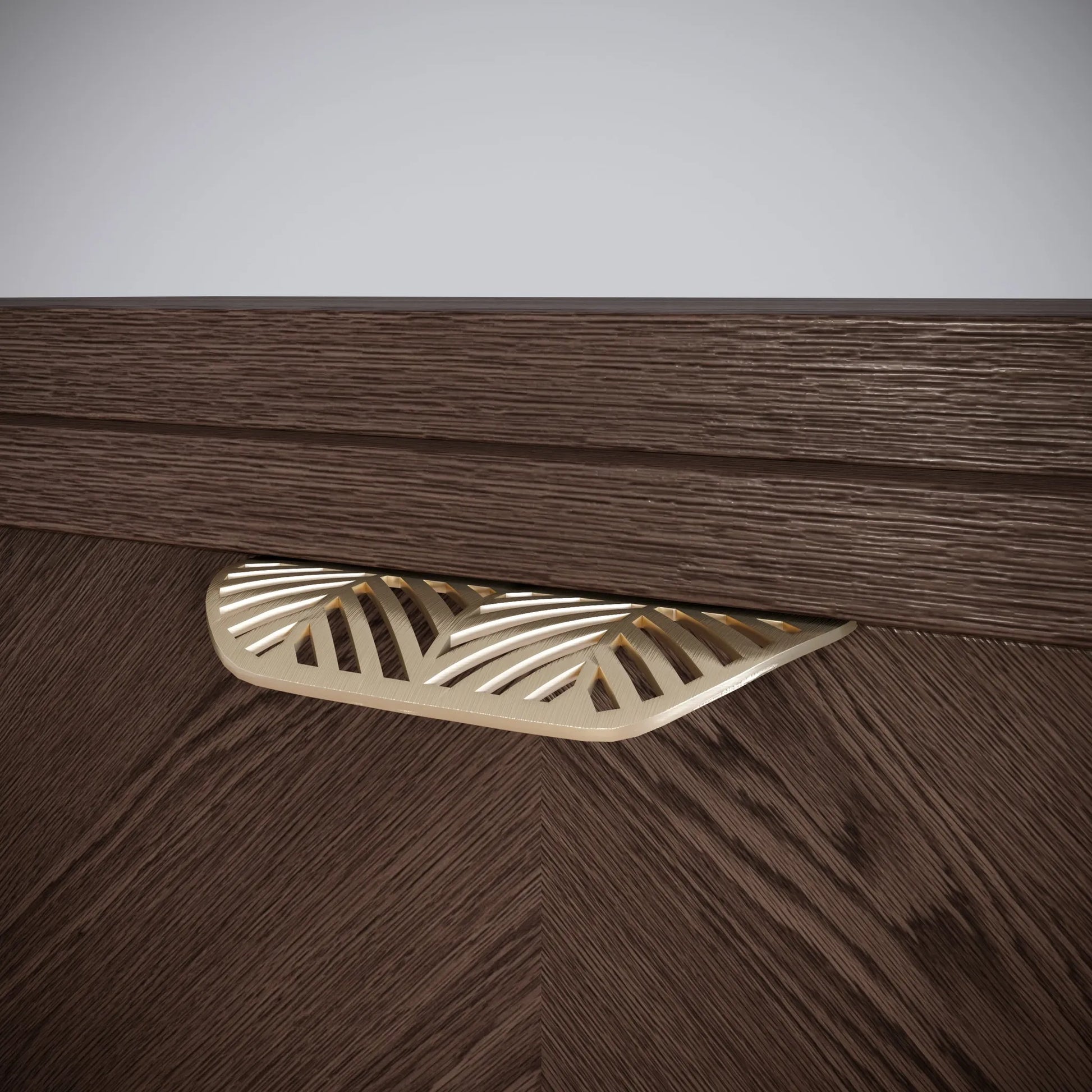 LEAF Edge Pull Möbelgriff 64mm (118mm Gesamtlänge) - Messing Gold – Furnica